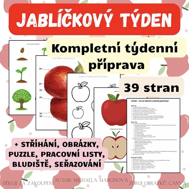 JABLÍČKOVÝ TÝDEN - Kompletní týdenní příprava