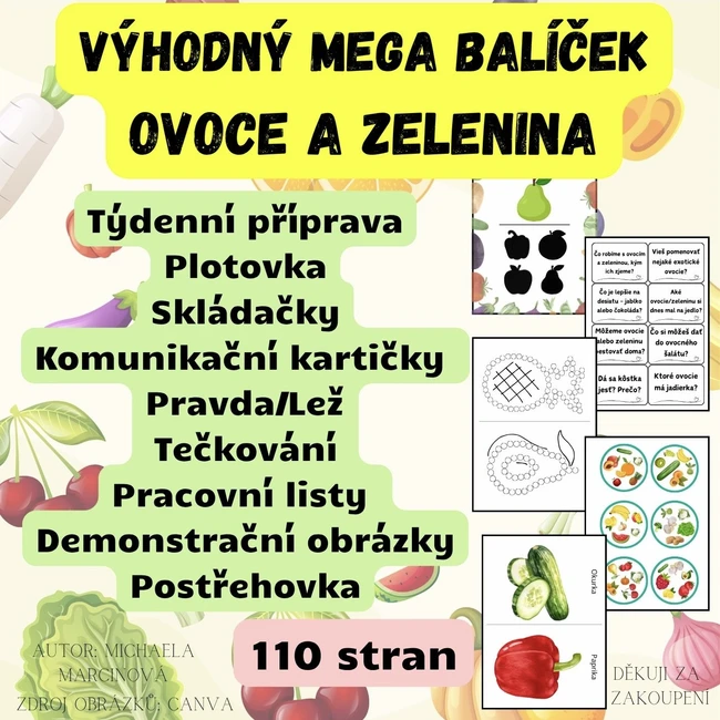 OVOCE A ZELENINA - mega balíček