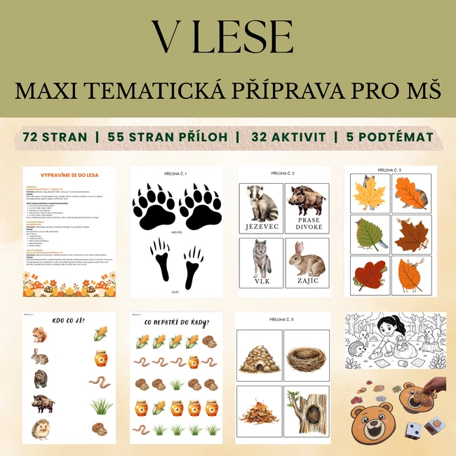 V lese - MAXI tematická příprava pro MŠ