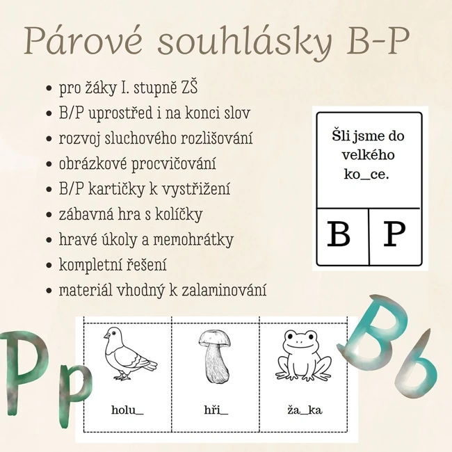 Párové souhlásky B/P