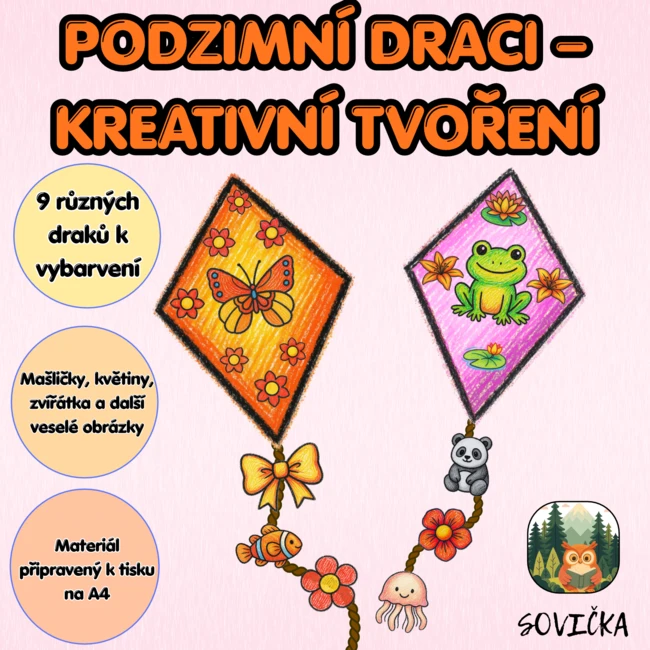 PODZIMNÍ DRACI – KREATIVNÍ TVOŘENÍ | 9 DRÁČKŮ