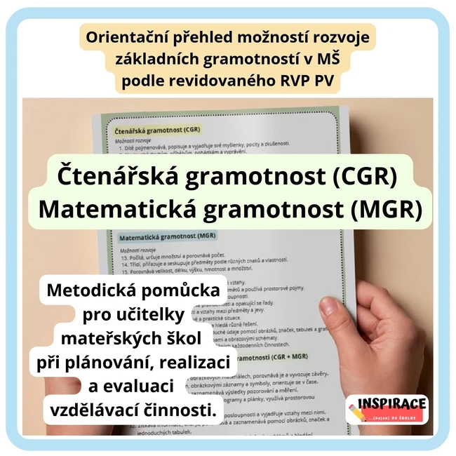 Gramotnosti v MŠ – praktický přehled pro učitelky 😊