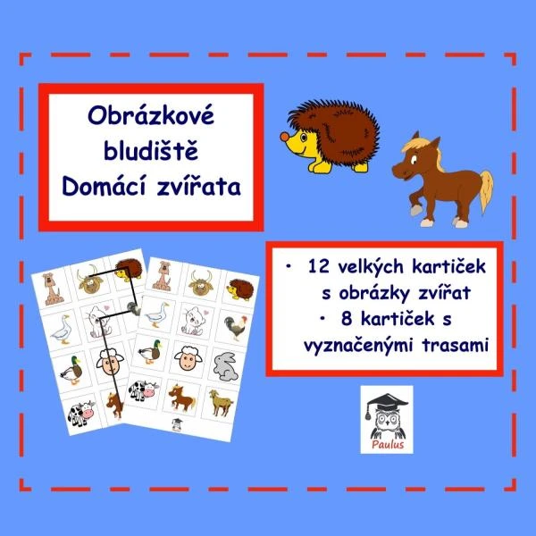 Obrázkové bludiště Domácí zvířata