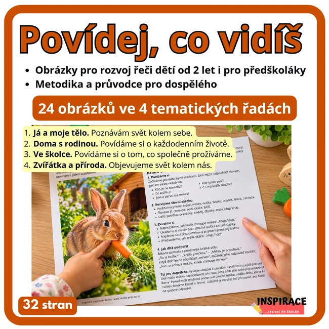Povídej, co vidíš – obrázky pro rozvoj řeči dětí od 2 let