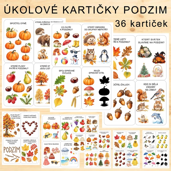 ÚKOLOVÉ KARTIČKY PODZIM