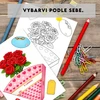 Kytičkové kornoutky k vybarvení - DIY dárek pro maminku / Valentýn / Den matek – ukázka 3